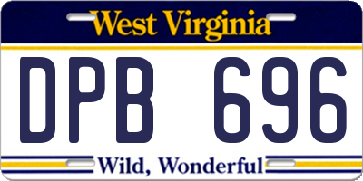 WV license plate DPB696