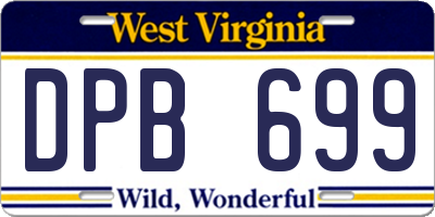 WV license plate DPB699