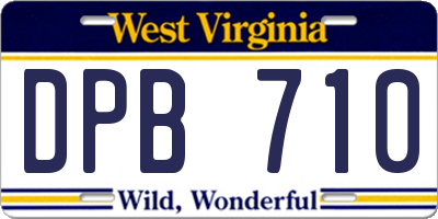 WV license plate DPB710