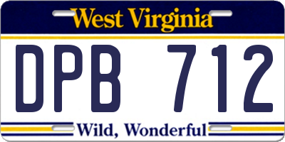 WV license plate DPB712