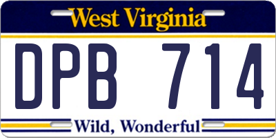 WV license plate DPB714