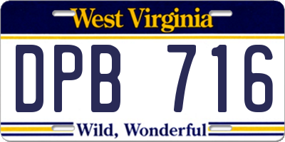 WV license plate DPB716