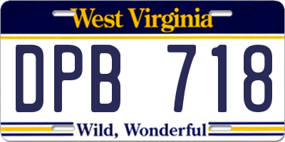 WV license plate DPB718