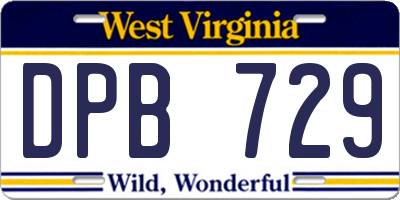 WV license plate DPB729