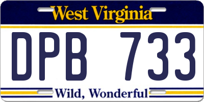 WV license plate DPB733