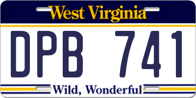 WV license plate DPB741