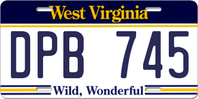 WV license plate DPB745