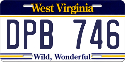WV license plate DPB746