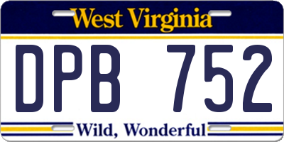 WV license plate DPB752