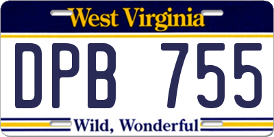 WV license plate DPB755