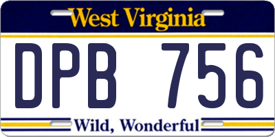 WV license plate DPB756