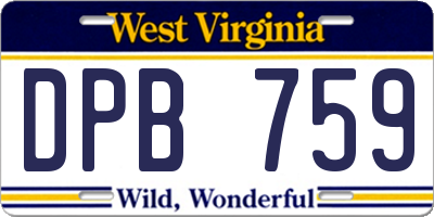 WV license plate DPB759