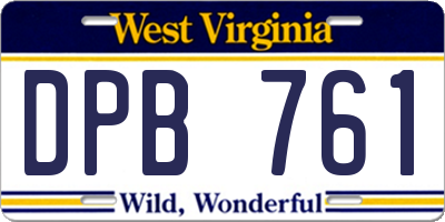 WV license plate DPB761