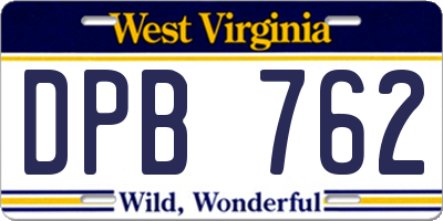 WV license plate DPB762