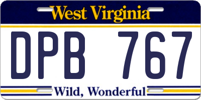 WV license plate DPB767