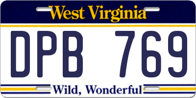 WV license plate DPB769