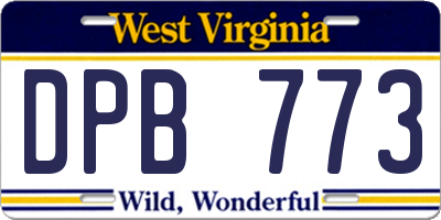 WV license plate DPB773
