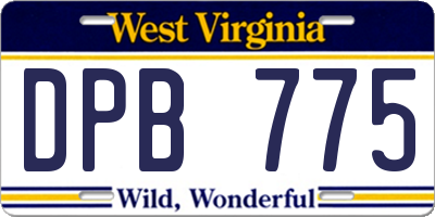 WV license plate DPB775