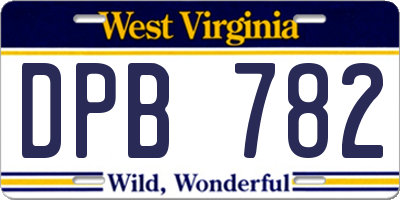 WV license plate DPB782