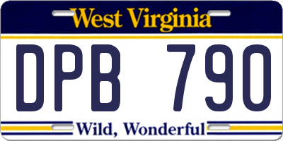 WV license plate DPB790