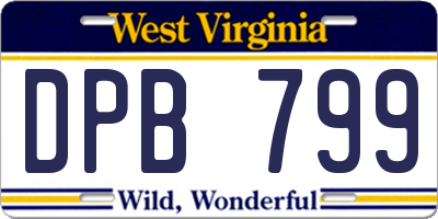 WV license plate DPB799