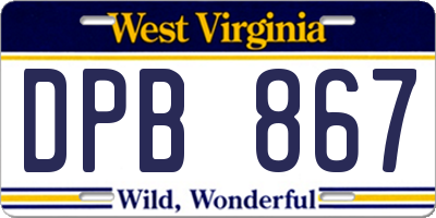 WV license plate DPB867