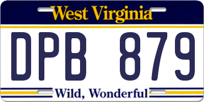 WV license plate DPB879