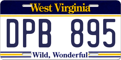 WV license plate DPB895