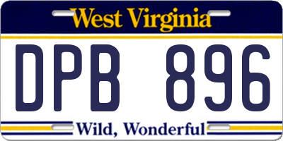 WV license plate DPB896