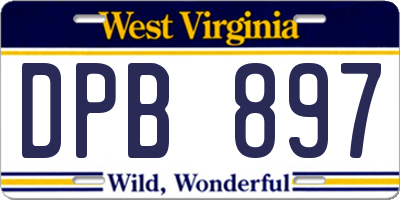 WV license plate DPB897