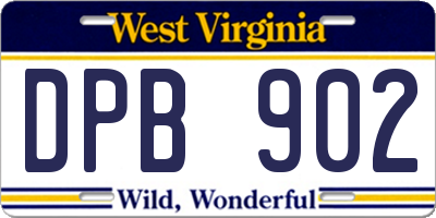 WV license plate DPB902