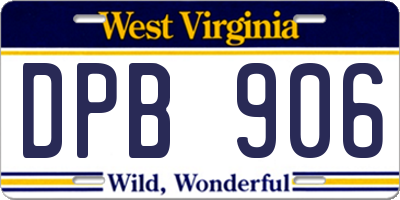 WV license plate DPB906