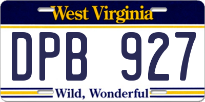 WV license plate DPB927