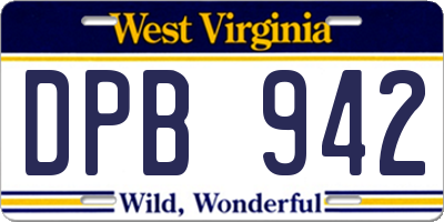 WV license plate DPB942