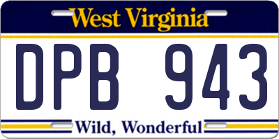 WV license plate DPB943