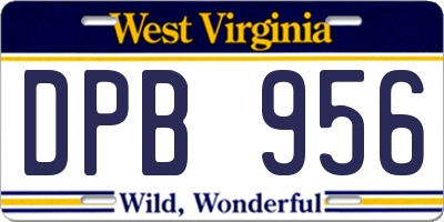 WV license plate DPB956