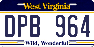 WV license plate DPB964