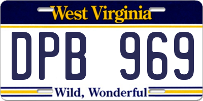 WV license plate DPB969
