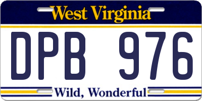 WV license plate DPB976