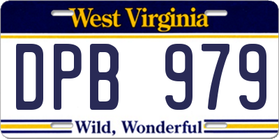 WV license plate DPB979