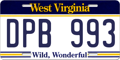 WV license plate DPB993