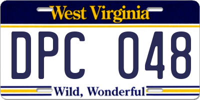 WV license plate DPC048