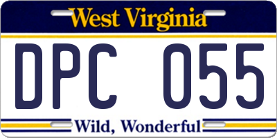 WV license plate DPC055