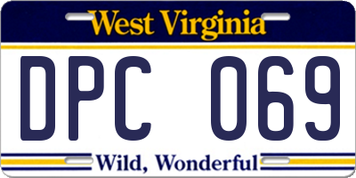 WV license plate DPC069