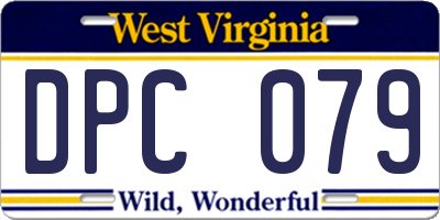 WV license plate DPC079