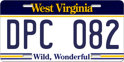 WV license plate DPC082