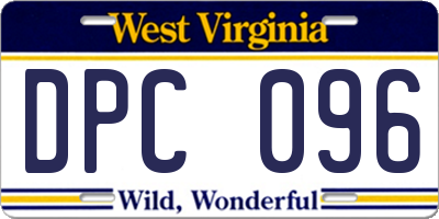 WV license plate DPC096