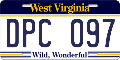 WV license plate DPC097