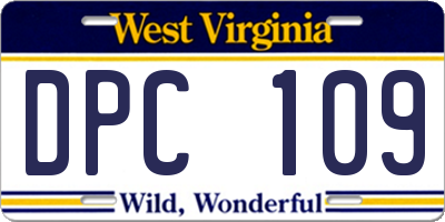WV license plate DPC109