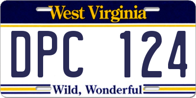 WV license plate DPC124